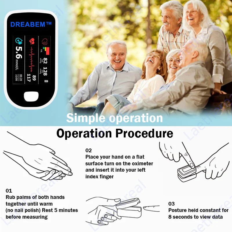 Dreabem™ Advanced Non-Invasive GlucoseMonitor-99.9% Accuracy + Exclusive Gift ✅TGA Approved